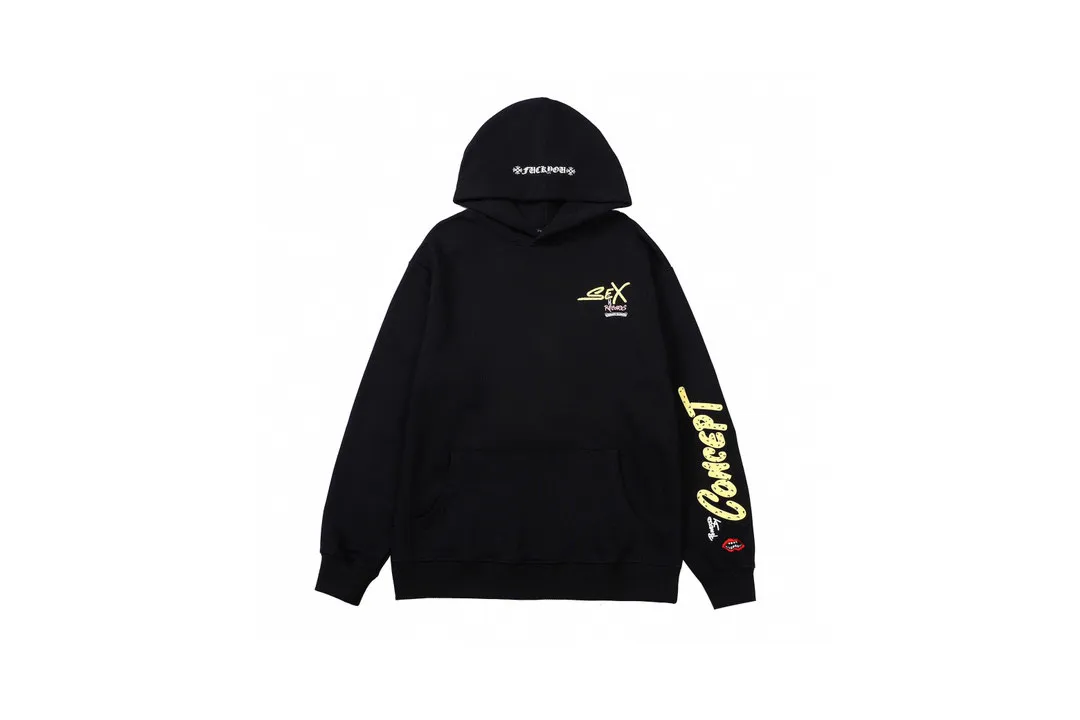 M24—P210 -Chrome Hearts/Chrome Hearts printed sweatshirt cardigan jacket -420 grams of high-density, high-quality wool, soft, delicate and skin-friendly, soft and silky to the touch, warm and skin-friendly -The hardware and zipper accessories are all customized and full of details -Colour: black -Size: S M L XL